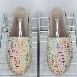 TOMS SIZE 7.5W OATMEAL COLOR WITH  MULTICOLORS